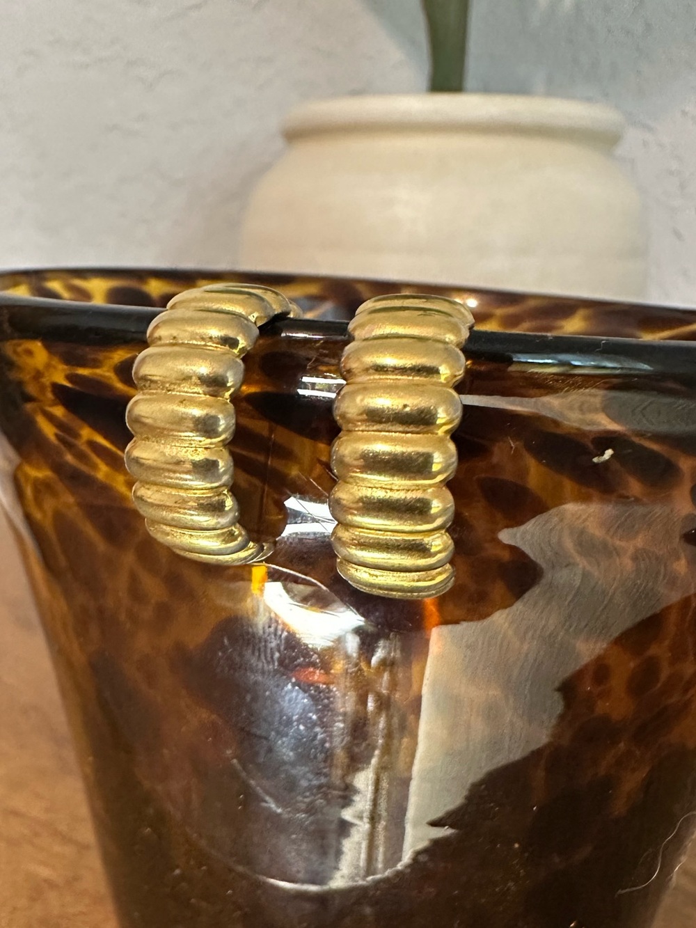 Vintage Gold Bubble Earrings